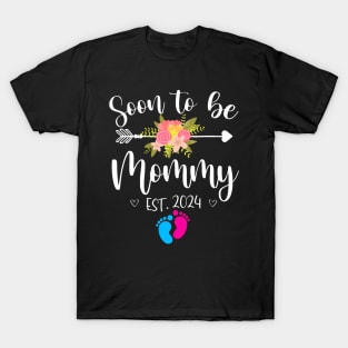 Soon To Be Mommy Est 2024 Pregnancy Announcement New Mom T-Shirt